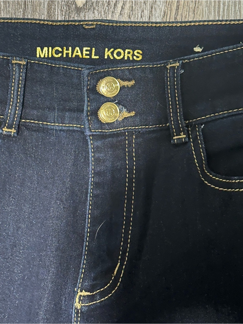 Michael Kors Black Flare Jeans with Contrast Stitching - Picture 2 of 6